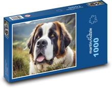 Hund - Bernhardiner, Haustier Puzzle 1000 Teile - 60 x 46 cm