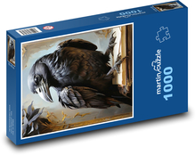 Kruk - czarny ptak, zwierzę Puzzle 1000 elementów - 60x46 cm