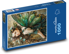 Fee - grüne Flügel, Mädchen Puzzle 1000 Teile - 60 x 46 cm