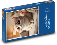 Mačka - roztomilé mláďa, mačiatko Puzzle 1000 dielikov - 60 x 46 cm