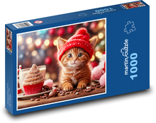 Mačiatko má narodeninovú oslavu Puzzle 1000 dielikov - 60 x 46 cm 