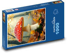 Červená muchomůrka v lese Puzzle 1000 dielikov - 60 x 46 cm 