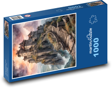 Tajemniczy średniowieczny zamek Puzzle 1000 elementów - 60x46 cm