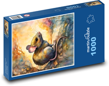 Maus in der Natur Puzzle 1000 Teile - 60 x 46 cm