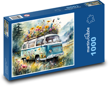 Flower Hippie Volkswagen Puzzle 1000 dielikov - 60 x 46 cm 