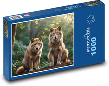 Wölfe im Wald Puzzle 1000 Teile - 60 x 46 cm