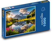 Romantická príroda na horách Puzzle 1000 dielikov - 60 x 46 cm 