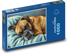 Odpočívající pes Puzzle 1000 dílků - 60 x 46 cm