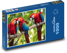 Papoušci ara na stromě Puzzle 1000 dílků - 60 x 46 cm