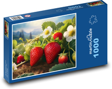 Jahody s červenými bobuľami Puzzle 1000 dielikov - 60 x 46 cm 