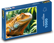 Orangenleguan im Dschungel Puzzle 1000 Teile - 60 x 46 cm