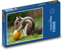 Eichhörnchen mit Futter Puzzle 1000 Teile - 60 x 46 cm