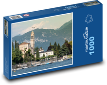Kostel u jezera Puzzle 1000 dílků - 60 x 46 cm