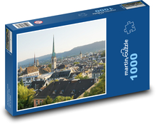 Historické centrum Zürichu, Švajčiarsko Puzzle 1000 dielikov - 60 x 46 cm
