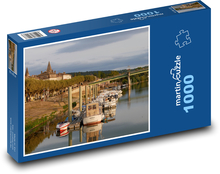 Saône-River, Francúzsko Puzzle 1000 dielikov - 60 x 46 cm 