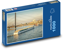 Loď na rieke Rýn Puzzle 1000 dielikov - 60 x 46 cm 