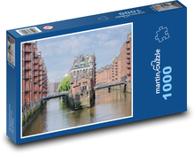 Hamburg - Nemecko, mosty Puzzle 1000 dielikov - 60 x 46 cm 