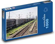 Kolejowy pociąg towarowy Puzzle 1000 elementów - 60x46 cm