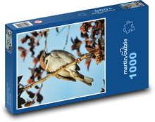 Braunspatzen auf einem Ast Puzzle 1000 Teile - 60 x 46 cm