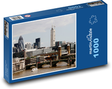 Londýn - Temže, Anglie Puzzle 1000 dílků - 60 x 46 cm