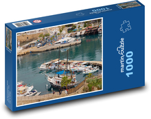 Statki w porcie Puzzle 1000 elementów - 60x46 cm