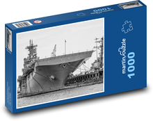 Statek towarowy w porcie Puzzle 1000 elementów - 60x46 cm