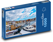 Port z łodziami Puzzle 1000 elementów - 60x46 cm