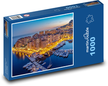 Monako - prístav Puzzle 1000 dielikov - 60 x 46 cm 