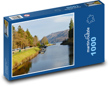 Loch Ness - jezero, Skotsko Puzzle 1000 dílků - 60 x 46 cm