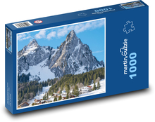 Hora zasypaná sněhem Puzzle 1000 dílků - 60 x 46 cm