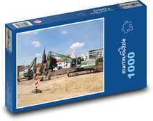 Stavenisko - rýpadlo, bager Puzzle 1000 dielikov - 60 x 46 cm 