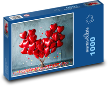 Serce - balony, Walentynki Puzzle 1000 elementów - 60x46 cm