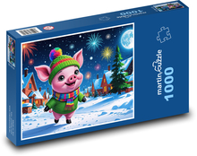 Happy Piggy Puzzle 1000 pieces - 60 x 46 cm