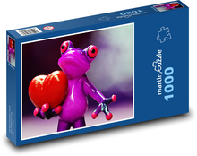 Srdce a žába Puzzle 1000 dílků - 60 x 46 cm
