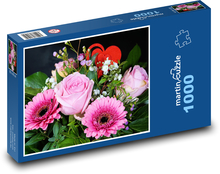 Bukiet walentynkowy Puzzle 1000 elementów - 60x46 cm