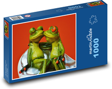 Žaby v objatí Puzzle 1000 dielikov - 60 x 46 cm