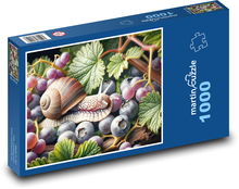 Slimák v čučoriedkach Puzzle 1000 dielikov - 60 x 46 cm 