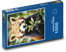 Panda červená na obědě Puzzle 1000 - 60x46 cm