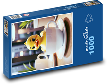 Gumowa kaczka w kubku Puzzle 1000 elementów - 60x46 cm