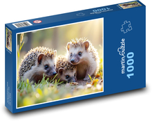 Die Igel-Familie Puzzle 1000 Teile - 60 x 46 cm