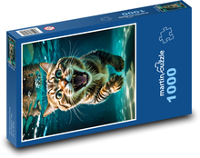 Kot podwodny Puzzle 1000 elementów - 60x46 cm