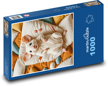 Mouse on pillow Puzzle 1000 pieces - 60 x 46 cm 
