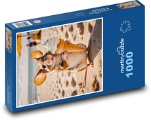 Myš na pláži se zmrzlinou Puzzle 1000 dílků - 60 x 46 cm