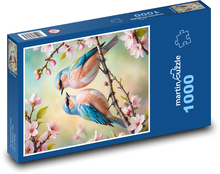 Ptáci na kvetoucím stromě Puzzle 1000 dílků - 60 x 46 cm