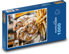 Křečci s hranolkama Puzzle 1000 dílků - 60 x 46 cm
