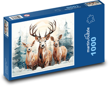 Deer with ropes Puzzle 1000 pieces - 60 x 46 cm 