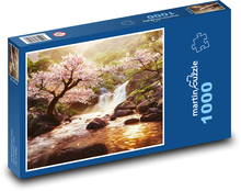 Blühende rosa Bäume Puzzle 1000 Teile - 60 x 46 cm