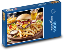 Burger und Pommes? Puzzle 1000 Teile - 60 x 46 cm