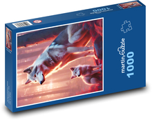 Wilki w lesie Puzzle 1000 elementów - 60x46 cm