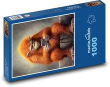 Monkey with mobile Puzzle 1000 pieces - 60 x 46 cm